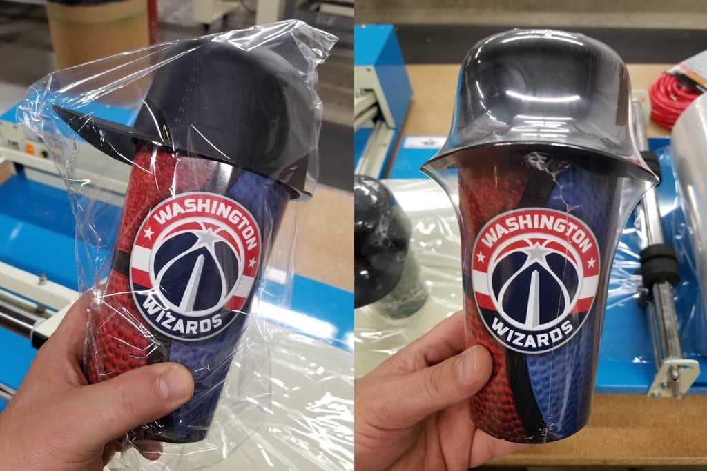 Professional shrink wrapping and kitting services at KwikShip warehouse